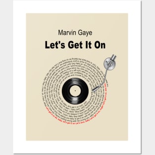 LET'S GET IT ON LYRICS ILLUSTRATIONS Posters and Art